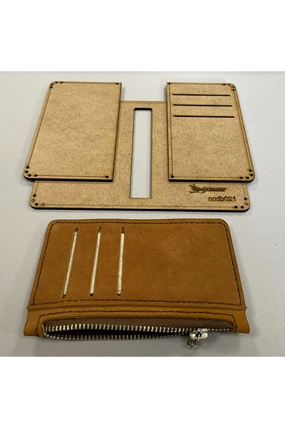 ipekbazaar Ib021, Leather Hobby Zippered Card Holder Wallet Mold, 3 Piece Mold, Ib021