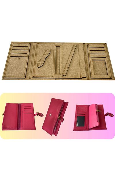 ipekbazaar Ib022, Leather Hobby Wallet Mold, 6 Piece Mold, Ib022