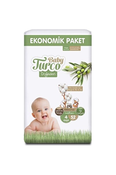 Baby Turco Ekonomik Paket 4 Numara 52'li Bebek Bezi
