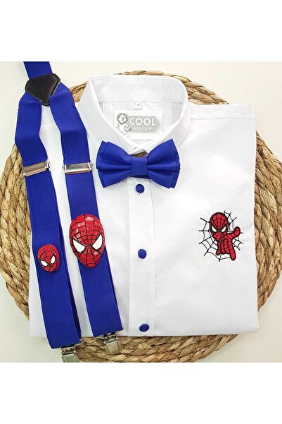 cool partyshop Örümcek Adam Konseptli Askı Papyon Gömlek