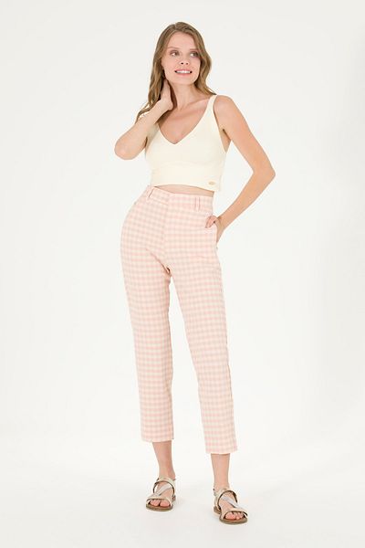 U.S. Polo Assn. Piti Square Plaid Crinkle Woven Trousers
