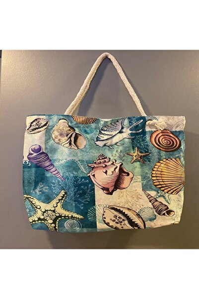 CNGZSHOP Μοντέρνα κομψή θάλασσα, τσάντα παραλίας με σχέδια και σχήματα