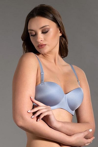 cotonhause Sutien de damă fără bretele Lotus cu tăiere cu laser cu push-up albastru336055