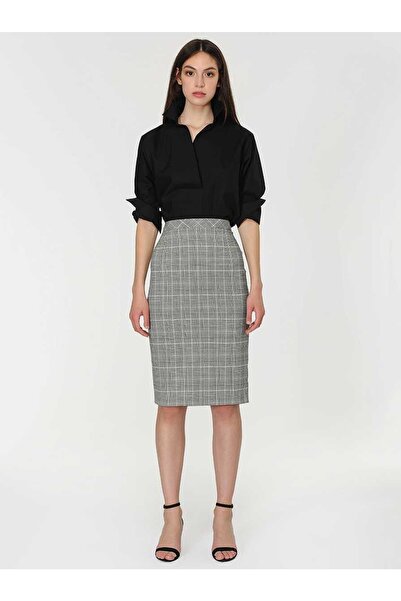 Roman Kareli Midi Kalem Etek Orjınal