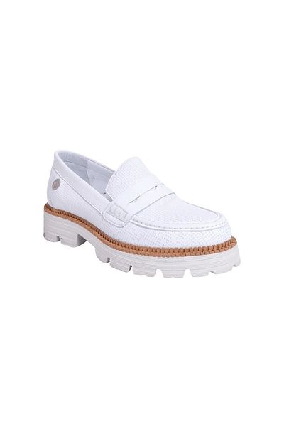 Mammamia Ya3570 White Leather Casual Women's Shoes