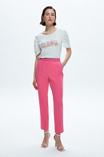 Love My Body Elastic Waist Pocket Trousers