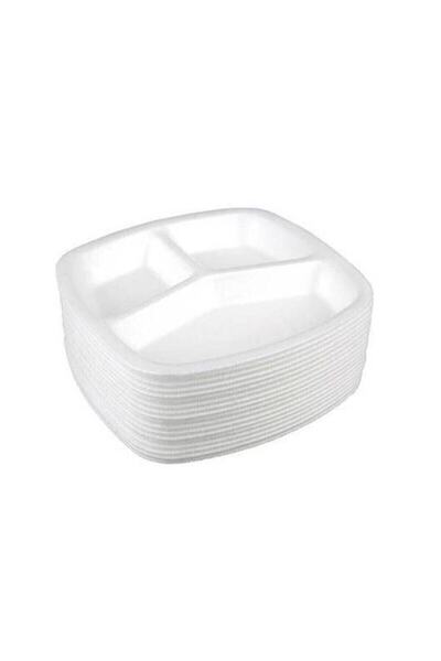 Mezpack Ambalaj 3 Göz Köpük Tabldot 200'lü ( 1 Paket )