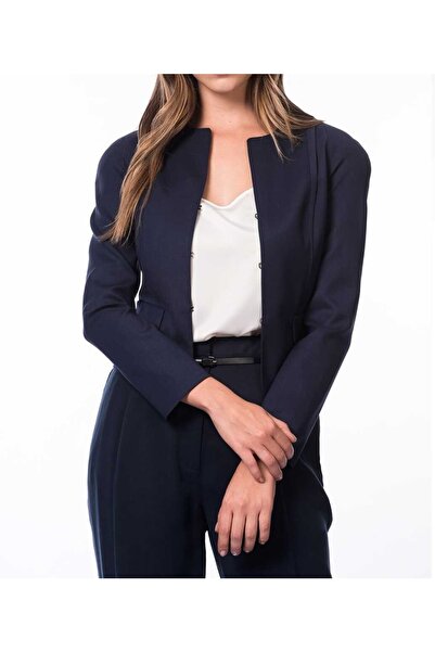 Roman Sırt Detaylı Ceket Lacivert