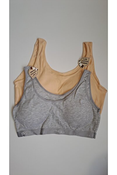 NARIYA Women's Bra Cotton 2-Piece 2 Pieces Padded Half Tank Top Plus Size Bra Bustier