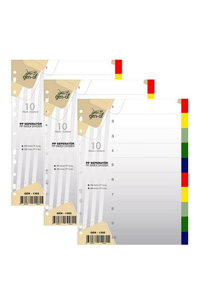 Gen-Of Seperator 10 Color 3 Pieces (gen-1302)