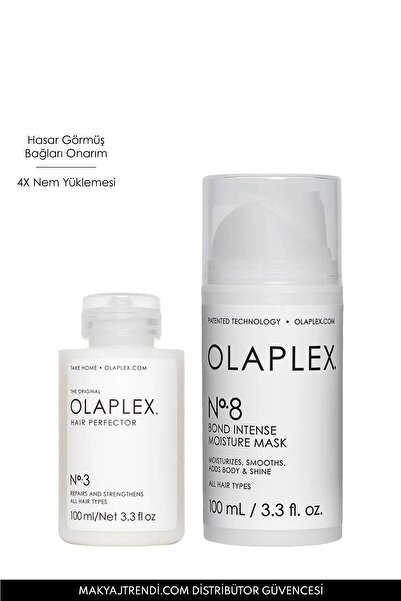 Olaplex Bond Treatment Duo - Bağ Güçlendirici &yoğun Onarıcı & Nemlendirici B...