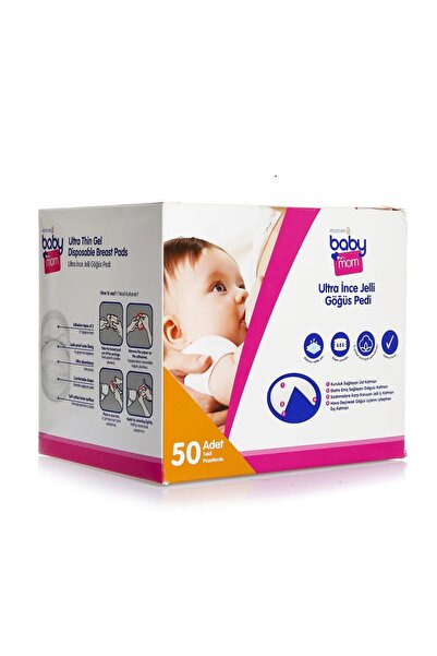 ebebek Baby Mom Baby Mom Göğüs Pedi Ultra Ince Jelli Göğüs Pedi 50 Adet