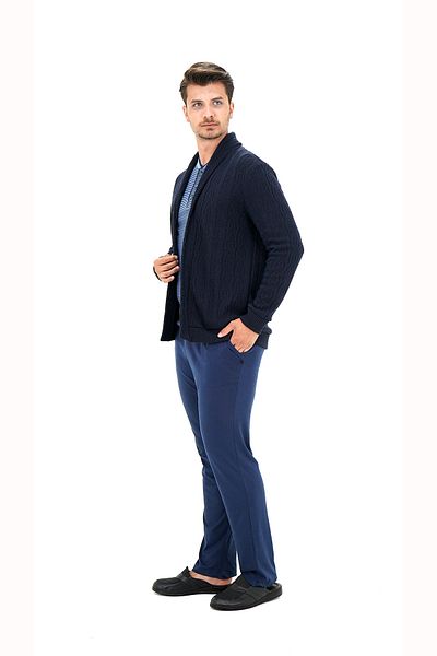 Damat Πλεκτή ζακέτα Navy Blue D's