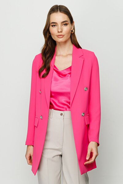 Ekol Women's Long Blazer Jacket 4090-23