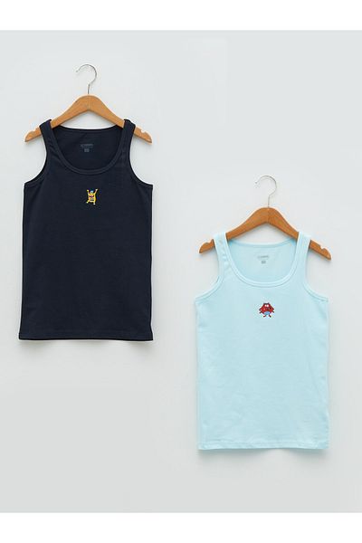 LC Waikiki Tricou imprimat cu gât crew pentru băieți - pachet de 2