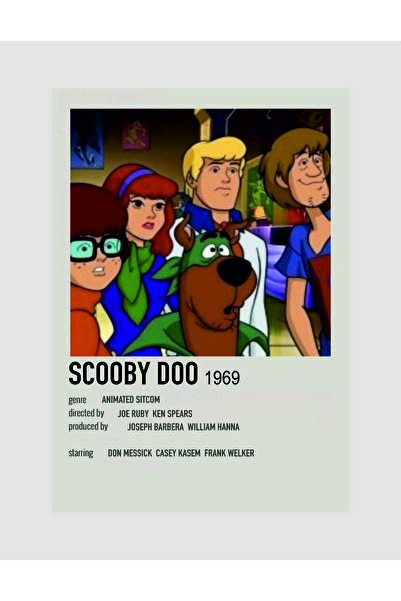 fırsatlar diyarı Scooby Doo Film Info Card Bilgi Kartı Duvar Posteri