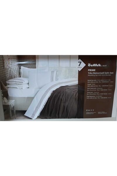 Özdilek Prıme Trıko Battaniyeli Gelin Seti Bej 7 Parça