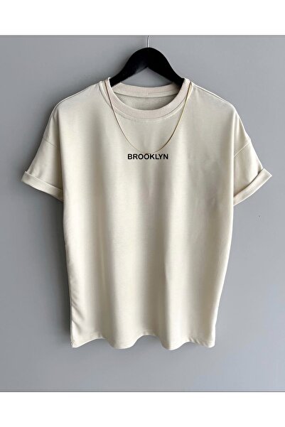 dwnwear Μπλουζάκι Unisex Brooklyn Letter Printed Oversize