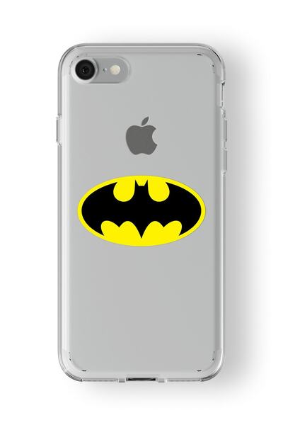 Multitronic حافظة شفافة مطبوعة بتصميم باتمان متوافقة مع هاتف Iphone 7 Plus و8...