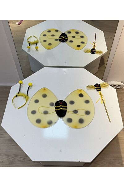 Kara Kedi Kostüm Evi Uğur Böceği Ve Arı Kanat Seti (asa, Taç Kanat Dahil)