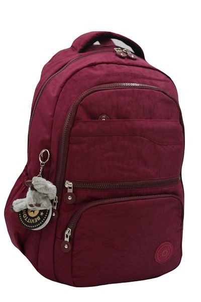 Bevitton Rucsac de școală unisex roșu Claret cu mai multe compartimente rezistent la apă 2400