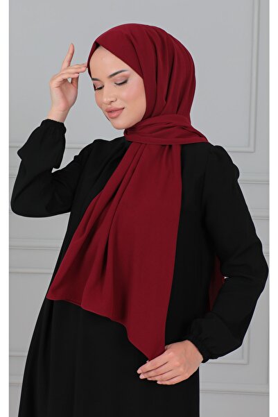 VIEN POLO Πολυτελές μεταξωτό σάλι Medina μπορντό S1900