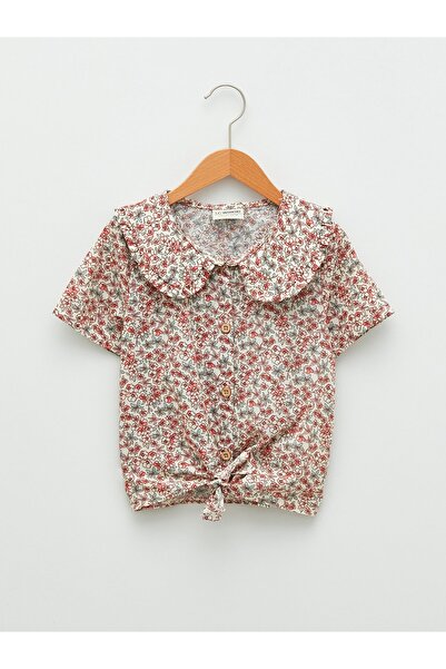 LC Waikiki Βρεφική μπλούζα ποπλίνα με μοτίβο με κοντό μανίκι