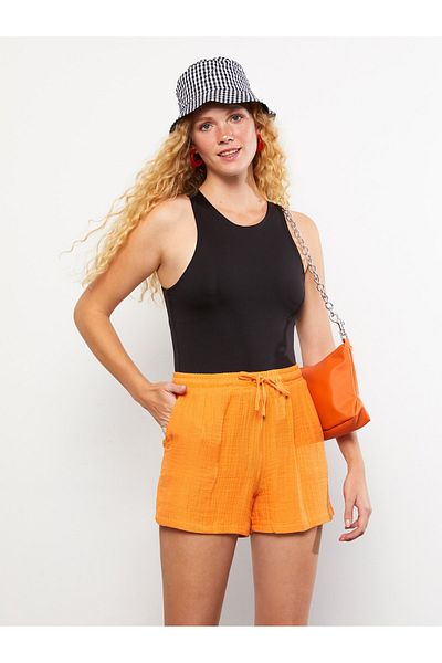 LC Waikiki Einfarbiger ärmelloser Damen-Bodysuit mit Rundhalsausschnitt