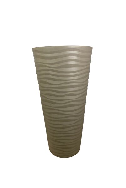 Cihan Çiçekçilik Kumsal Vazo Bej Saksı 80x40 13,7 Lt