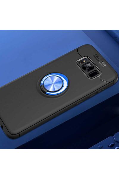 ZM STORE Samsung Galaxy S8 Plus Kılıf Yüzüklü Standlı Pürüzsüz Ve Soft Arka Y...