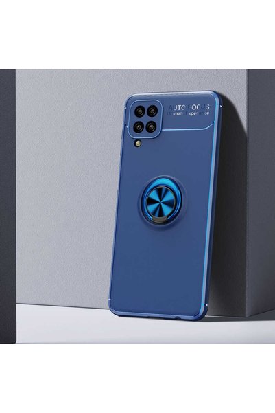 ZM STORE حافظة سامسونج جالاكسي M12، سطح خلفي ناعم وناعم مع حامل حلقي