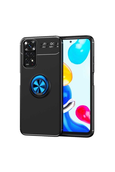 ZM STORE حافظة Xiaomi Redmi Note 11s العالمية مع حامل حلقي وغطاء رافيل ذو سطح...