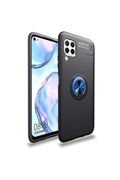 ZM STORE Huawei P40 Lite Kılıf Yüzüklü Standlı Pürüzsüz Ve Soft Arka Yüzey Ra...