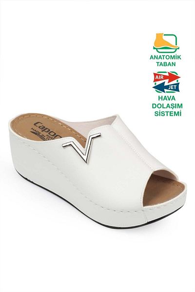 Capone Outfitters Anatomisch weiche, bequeme Mutterhausschuhe mit Keilabsatz