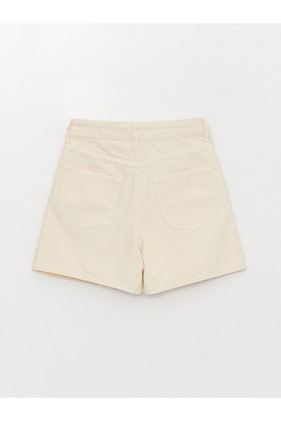 LC Waikiki Damen-Jeansshorts mit hoher Taille – Standard-Passform