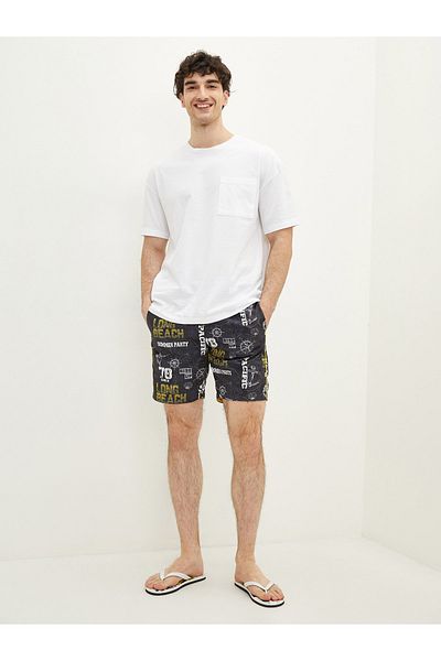 LC Waikiki Knielange gemusterte Badeshorts für Herren
