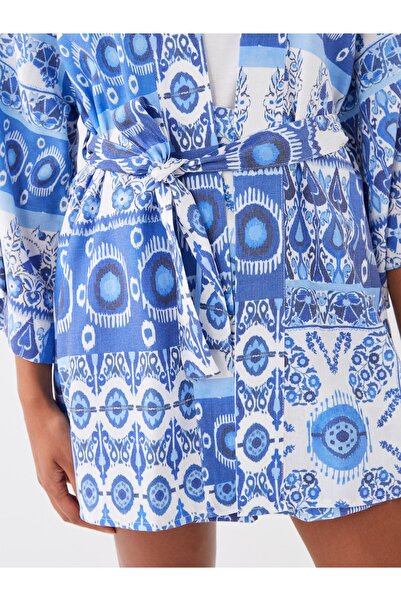 LC Waikiki Dámské kimono oversize s šátkovým límcem