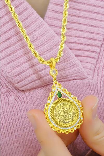 aytekgold Tuğralı Sonsuzluk Halat Kolye