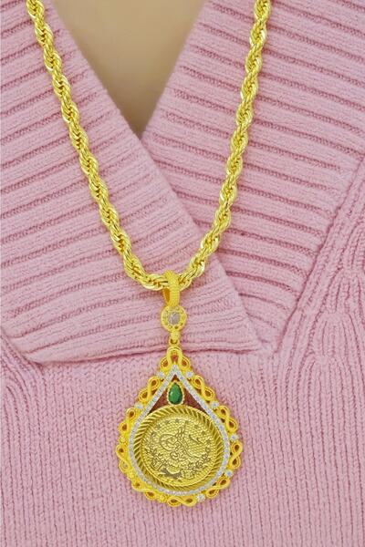 aytekgold Tuğralı Sonsuzluk Halat Kolye