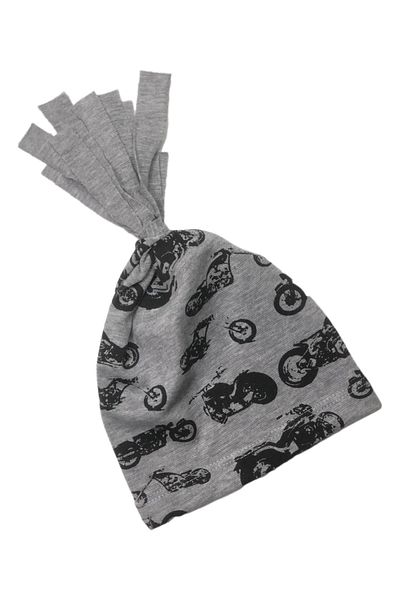 Albimama Printed Hooded Baby Beanie (Flexible Fabric)