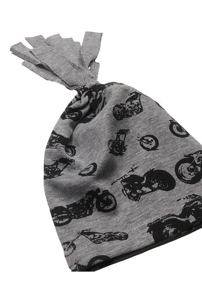 Albimama Printed Hooded Baby Beanie (Flexible Fabric)