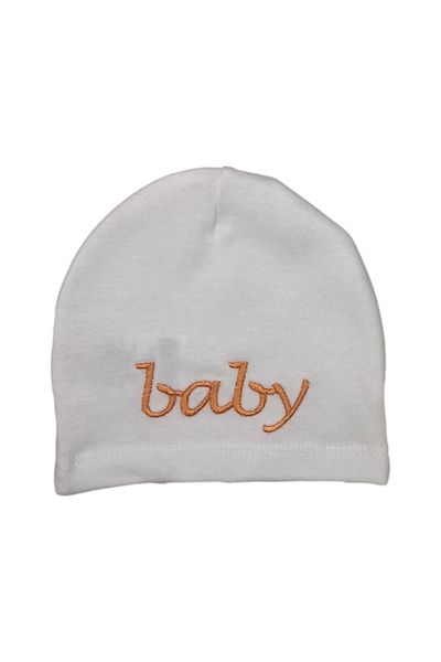 Albimama Baby Embroidered Baby Beanie (flexible fabric)