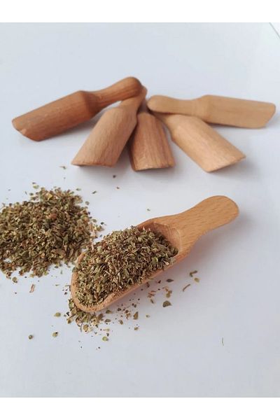 minufco 12 Natural Wooden Spice and Jam Spoons