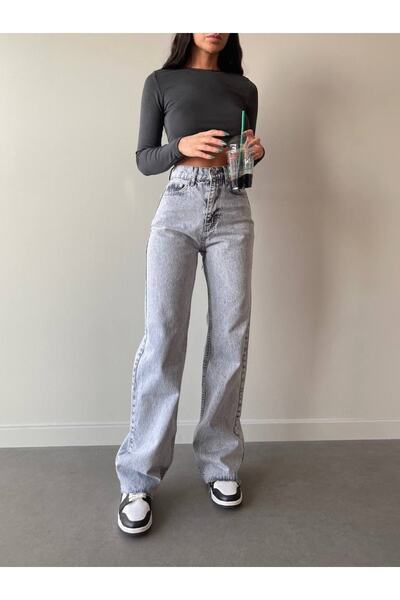 LAMİRAMOOD Ψηλόμεσο ελαστικό τζιν Kar Palazzo