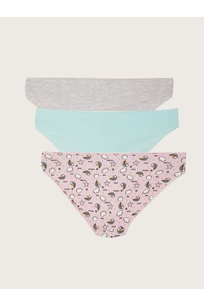 LC Waikiki Packung mit 3 gemusterten Bikini-Höschen