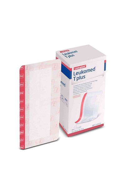 LEUKOMED T Plus 10 سم × 20 سم 50 قطعة - وسادة معقمة لتضميد الجروح مقاومة للماء