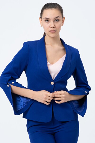 Shahiqa Kolları Yırtmaçlı Blazer