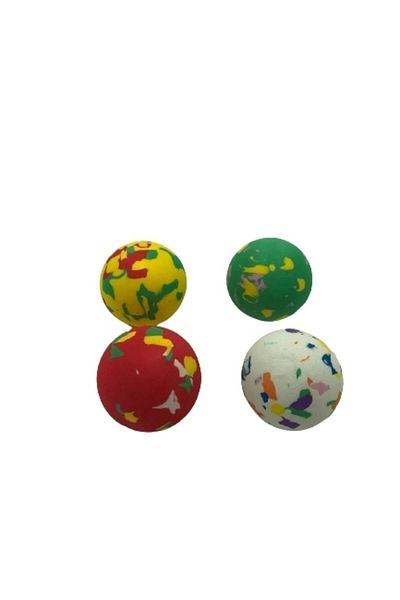 Mixpet 6.3 Cm Colorful Sponge Cat Dog Play Ball - 4 Pieces