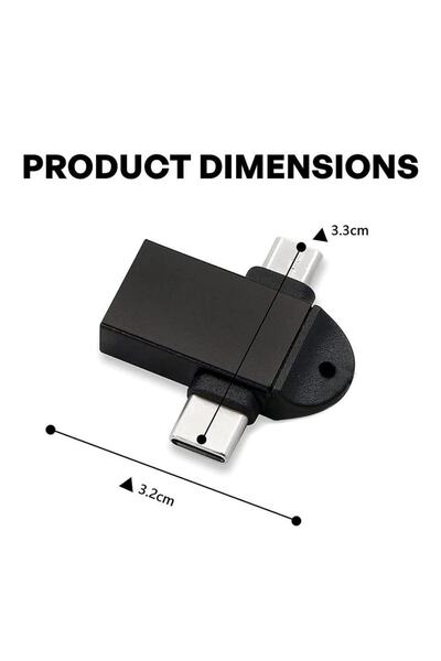 Temiz Pazar Micro Usb Type-c 3 In 1 Dönüştürücü Çevirici Adaptör Otg