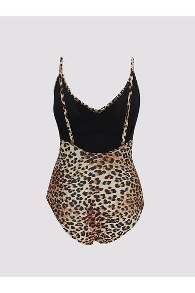 LC Waikiki Badeanzug für Damen mit Leopardenmuster
